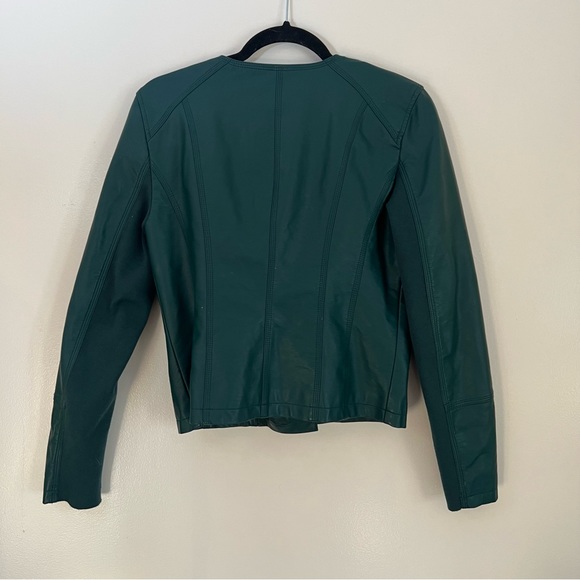 VERO MODA emerald leather jacket size M - Picture 5 of 7